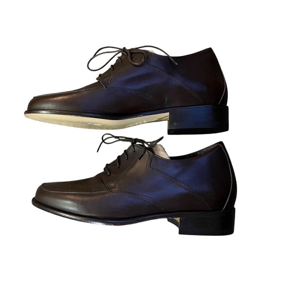 Vero Cuoio Men’s Brown Leather Lace Up Dress Shoes Size 8 Used Italy main image 14